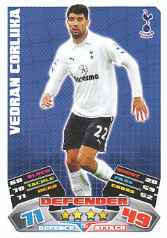 Vedran Corluka Tottenham Hotspur 2011/12 Topps Match Attax #295